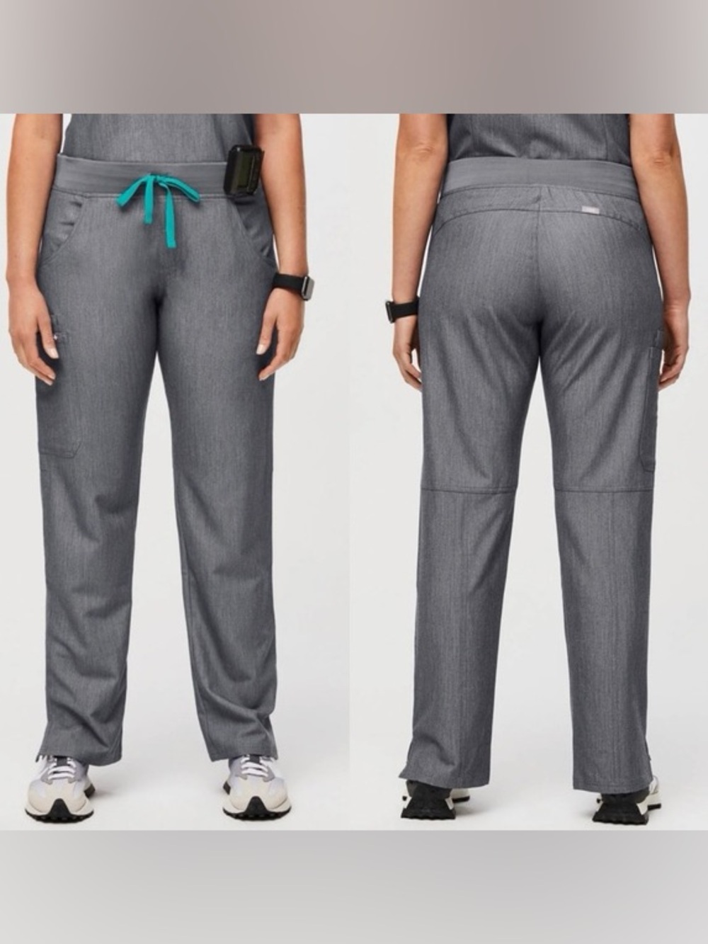 Figs Technical Collection Kade Cargo Scrub Pant Gray Women’s Large